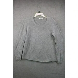 Madewell Women's Gray Split Back Sweater-Size Medium
